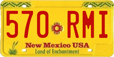 NM license plate 570RMI