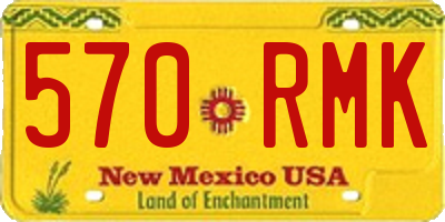 NM license plate 570RMK