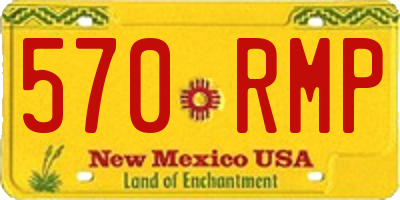 NM license plate 570RMP