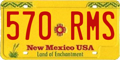 NM license plate 570RMS
