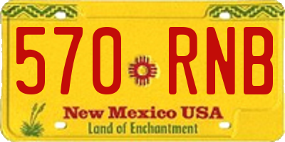 NM license plate 570RNB
