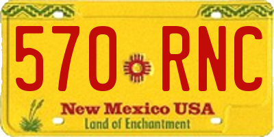 NM license plate 570RNC
