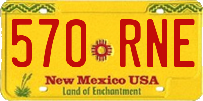 NM license plate 570RNE