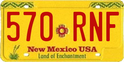 NM license plate 570RNF