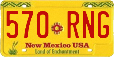 NM license plate 570RNG