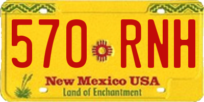NM license plate 570RNH