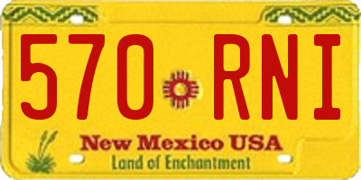 NM license plate 570RNI