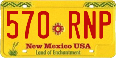 NM license plate 570RNP