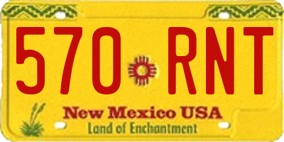 NM license plate 570RNT