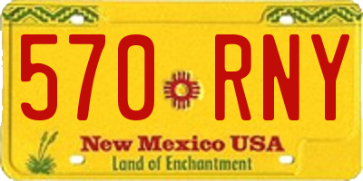 NM license plate 570RNY