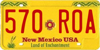NM license plate 570ROA