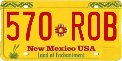 NM license plate 570ROB
