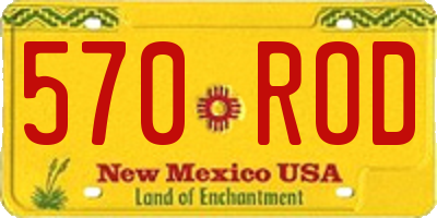 NM license plate 570ROD