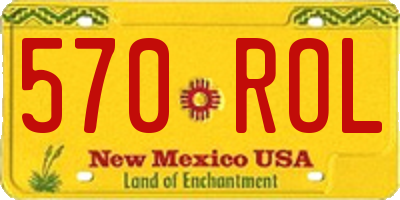 NM license plate 570ROL