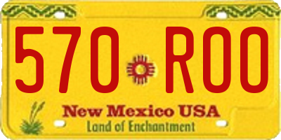 NM license plate 570ROO