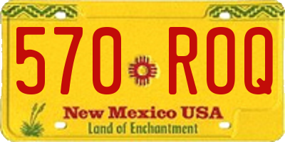 NM license plate 570ROQ