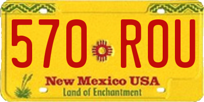 NM license plate 570ROU