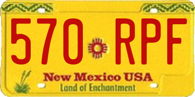 NM license plate 570RPF