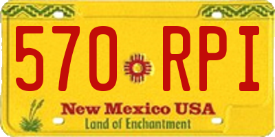 NM license plate 570RPI