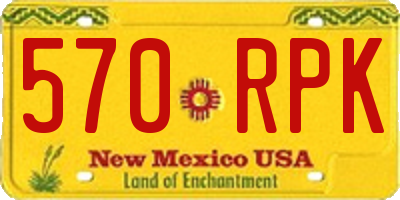 NM license plate 570RPK