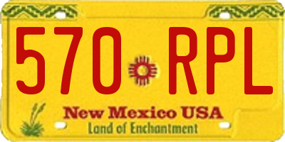 NM license plate 570RPL