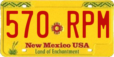 NM license plate 570RPM