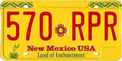 NM license plate 570RPR
