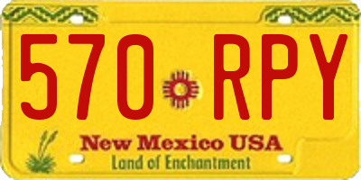 NM license plate 570RPY