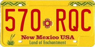 NM license plate 570RQC