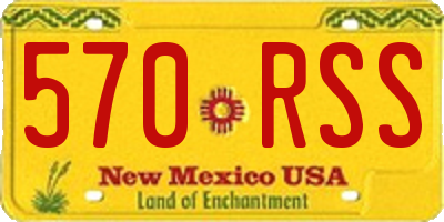 NM license plate 570RSS