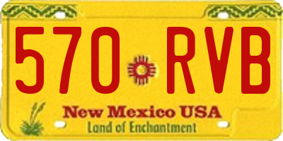 NM license plate 570RVB