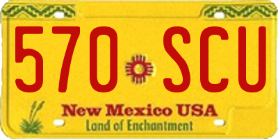 NM license plate 570SCU
