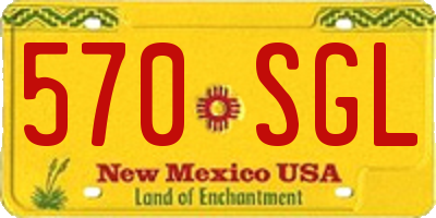 NM license plate 570SGL