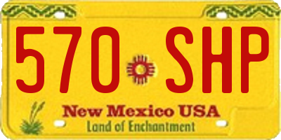 NM license plate 570SHP