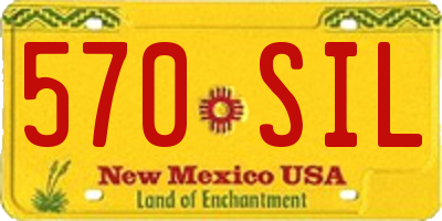 NM license plate 570SIL