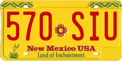 NM license plate 570SIU