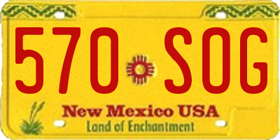 NM license plate 570SOG