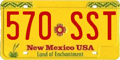 NM license plate 570SST
