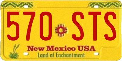 NM license plate 570STS