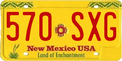 NM license plate 570SXG