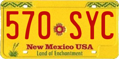 NM license plate 570SYC