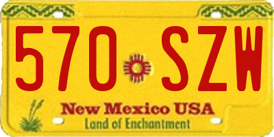 NM license plate 570SZW