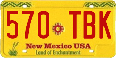 NM license plate 570TBK