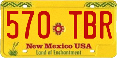 NM license plate 570TBR
