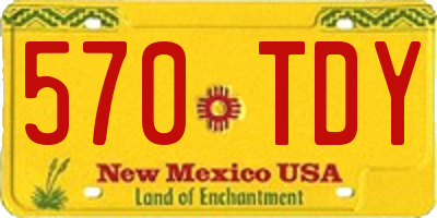 NM license plate 570TDY