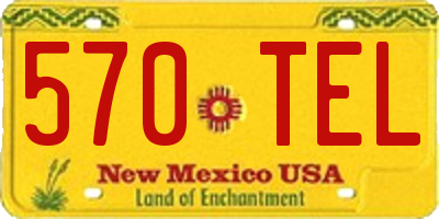NM license plate 570TEL