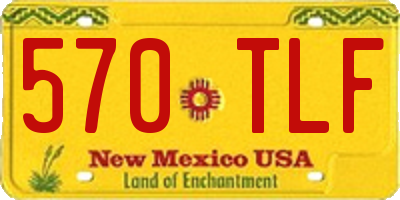 NM license plate 570TLF