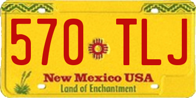 NM license plate 570TLJ