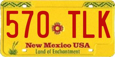 NM license plate 570TLK