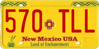 NM license plate 570TLL